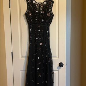 Chelsea & Violet Black Floral Maxi Dress